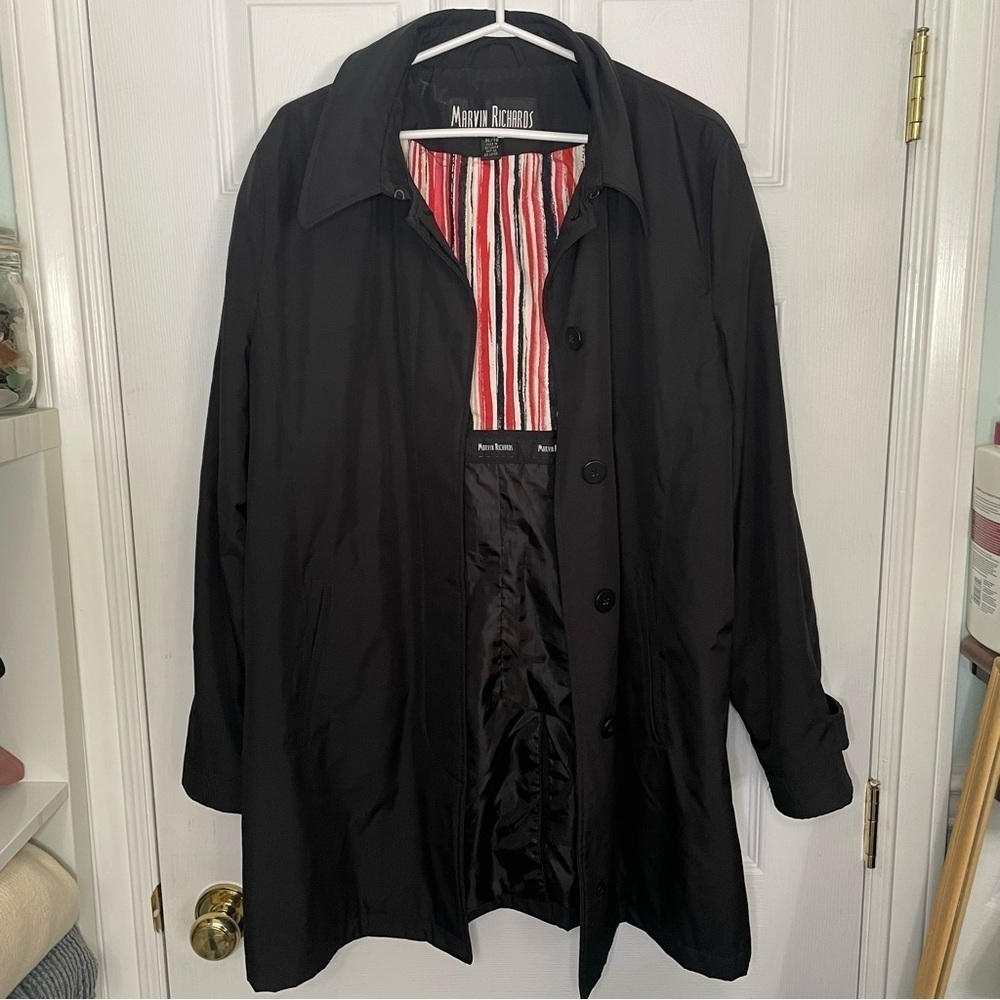 Marvin Richards Black Classic Trench Coat Extra Large